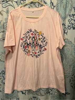 Pink Castle Floral Graphic Tee